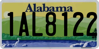 AL license plate 1AL8122