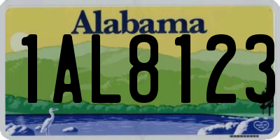 AL license plate 1AL8123