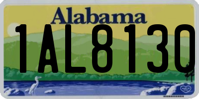 AL license plate 1AL8130