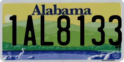 AL license plate 1AL8133