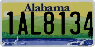 AL license plate 1AL8134