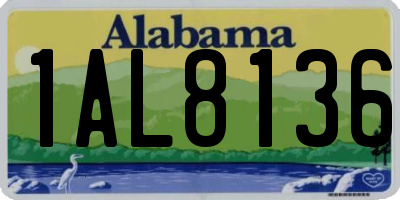 AL license plate 1AL8136