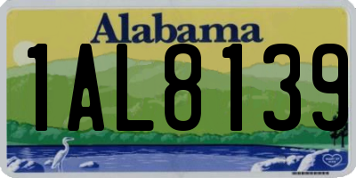 AL license plate 1AL8139