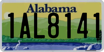 AL license plate 1AL8141