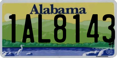 AL license plate 1AL8143