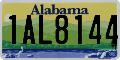 AL license plate 1AL8144