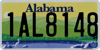 AL license plate 1AL8148
