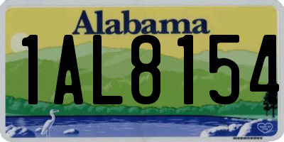 AL license plate 1AL8154