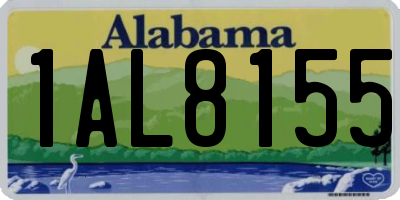 AL license plate 1AL8155