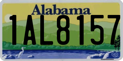 AL license plate 1AL8157