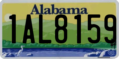 AL license plate 1AL8159