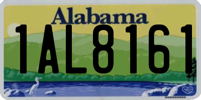 AL license plate 1AL8161