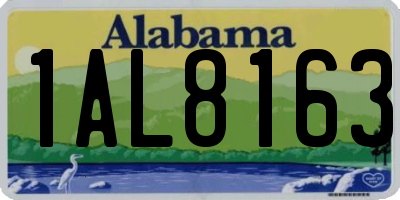 AL license plate 1AL8163