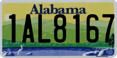 AL license plate 1AL8167