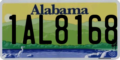 AL license plate 1AL8168