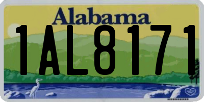 AL license plate 1AL8171