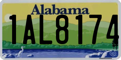 AL license plate 1AL8174