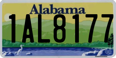 AL license plate 1AL8177
