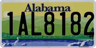 AL license plate 1AL8182