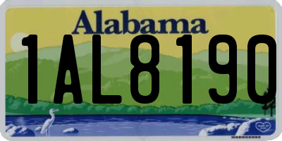 AL license plate 1AL8190