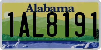 AL license plate 1AL8191