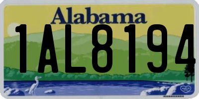 AL license plate 1AL8194