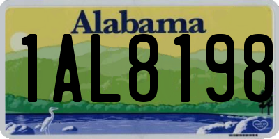 AL license plate 1AL8198