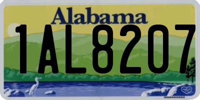 AL license plate 1AL8207