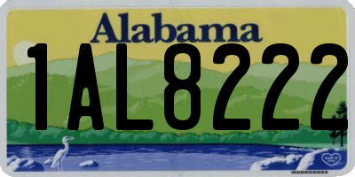 AL license plate 1AL8222