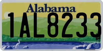 AL license plate 1AL8233