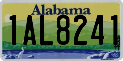 AL license plate 1AL8241