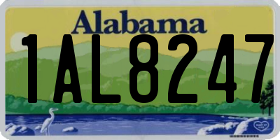 AL license plate 1AL8247