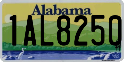 AL license plate 1AL8250