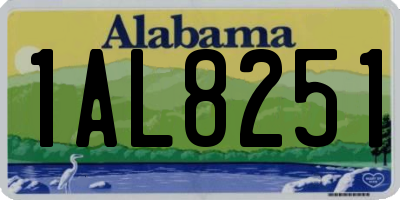AL license plate 1AL8251