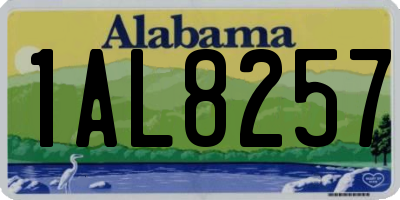 AL license plate 1AL8257