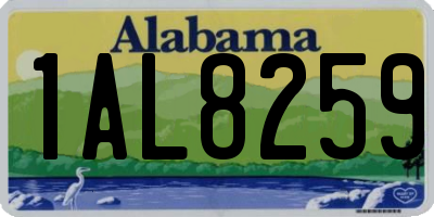 AL license plate 1AL8259
