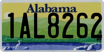 AL license plate 1AL8262