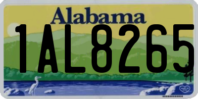 AL license plate 1AL8265