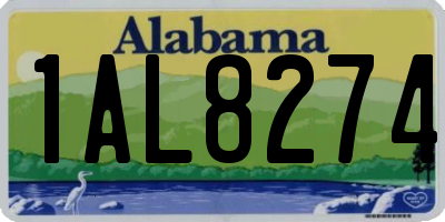 AL license plate 1AL8274