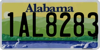 AL license plate 1AL8283
