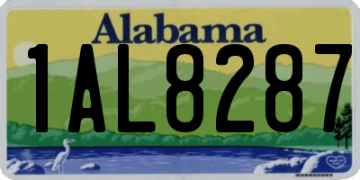 AL license plate 1AL8287