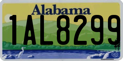 AL license plate 1AL8299