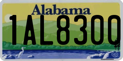 AL license plate 1AL8300