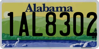 AL license plate 1AL8302