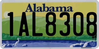 AL license plate 1AL8308