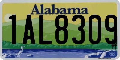 AL license plate 1AL8309