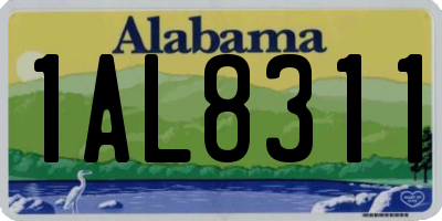 AL license plate 1AL8311