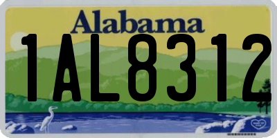 AL license plate 1AL8312