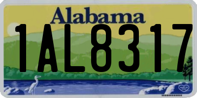 AL license plate 1AL8317