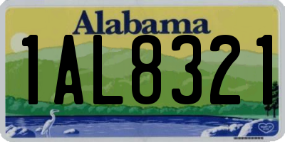AL license plate 1AL8321